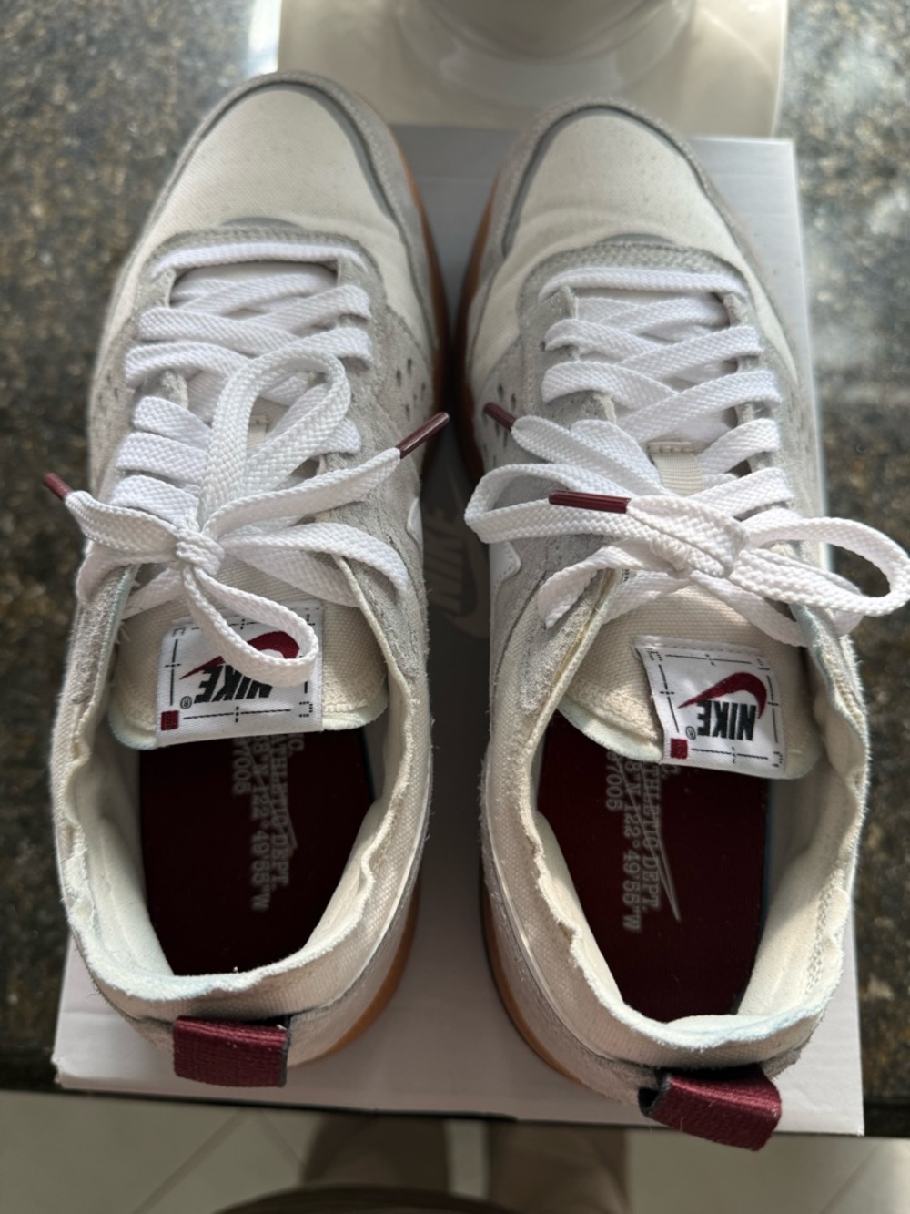 Nike C1TY Vast Grey Gum White Gray Lace Up Suede Low Top Sneakers - Picture 4 of 6